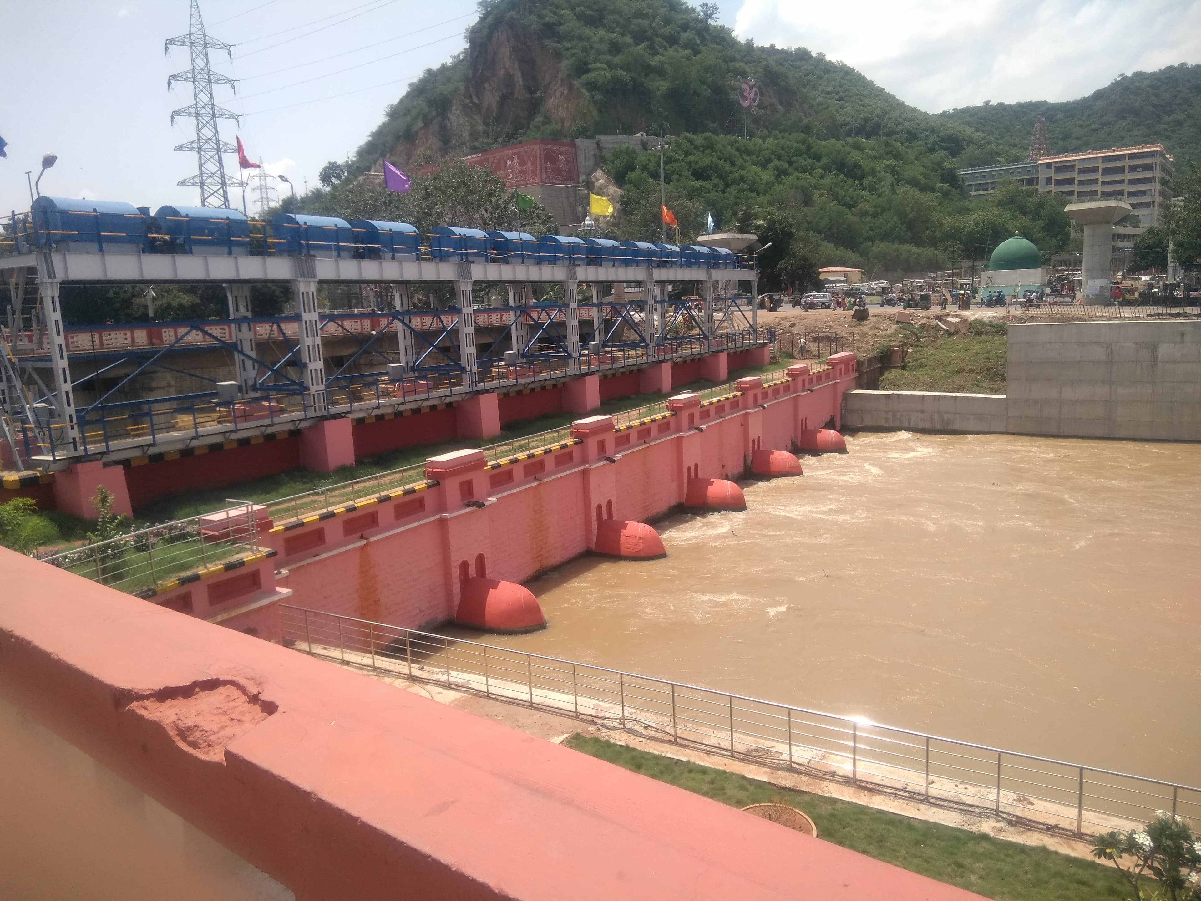 A view of the Krishna river in Vijayawada.